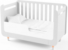 Ліжечко-трансформер IndigoWood Bubble Kit 124,5x63,5cm white (з додатковим бортиком)
